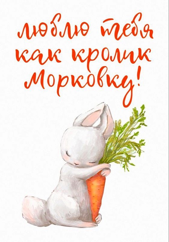 Кролиу с морковкой