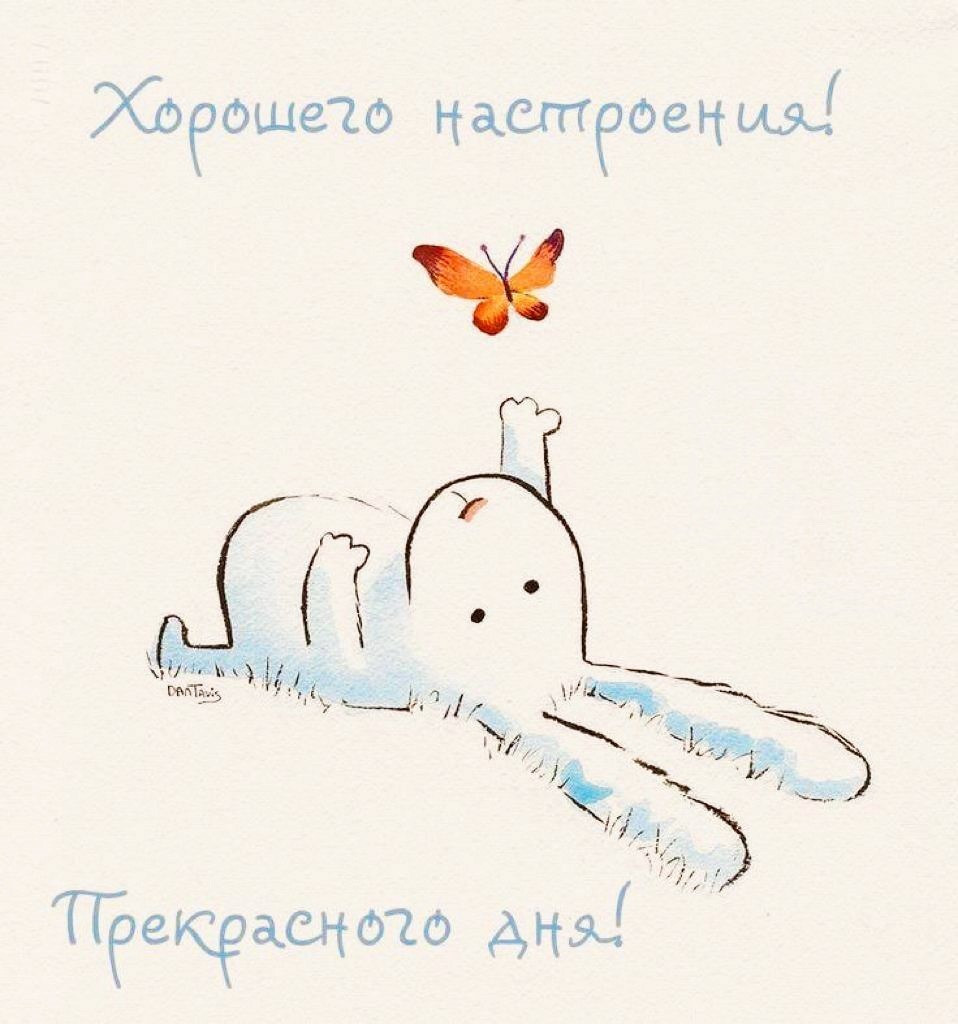 Зайчик и бабочка
