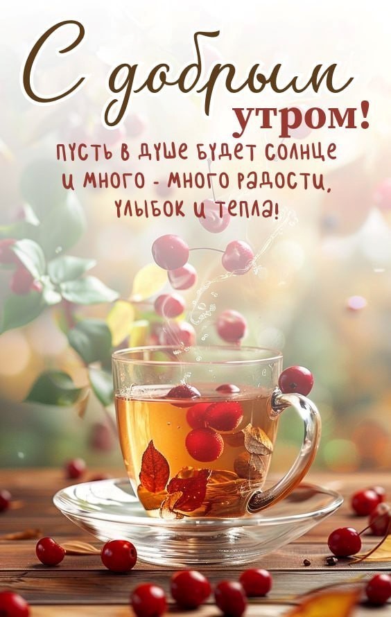 Чай с ягодами с добрым утром