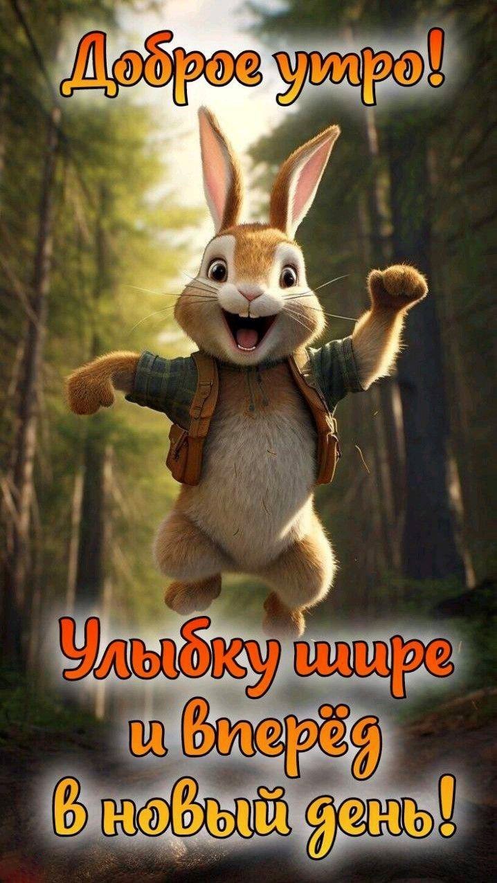 Радостный заяц улыбайся шире