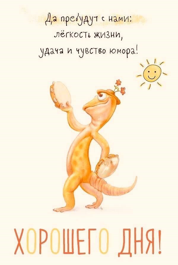 Ящерица желает хорошего дня