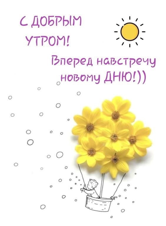 Желтые цветы на открытке