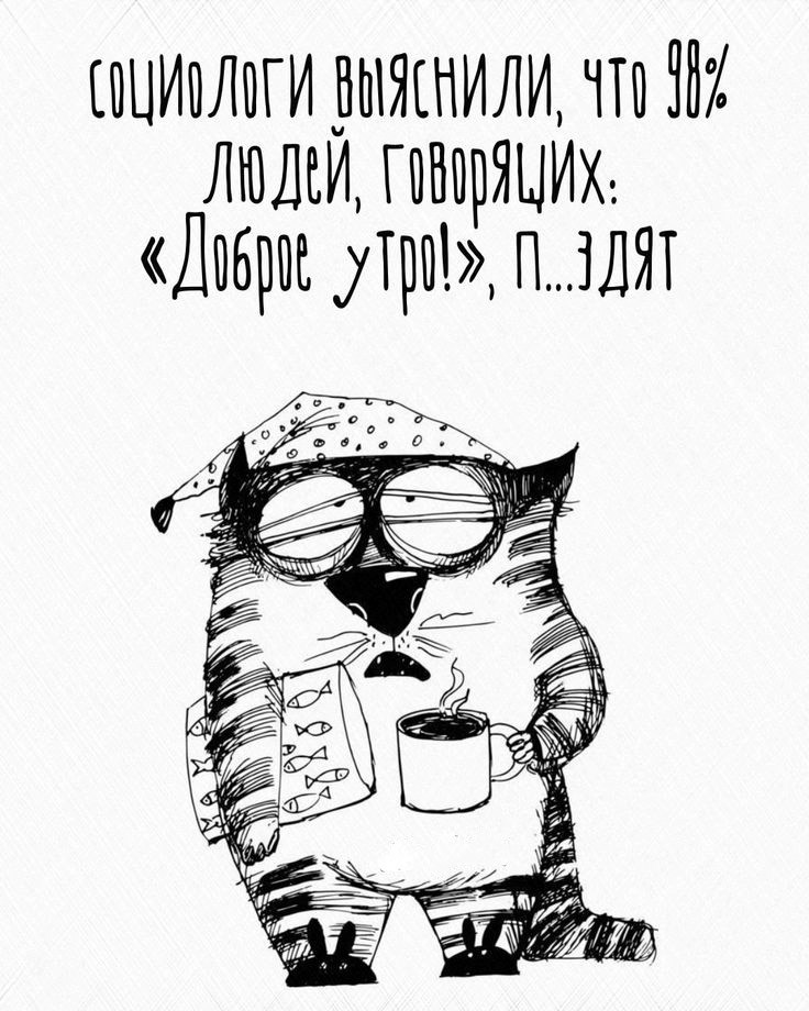 Кот с кружкой