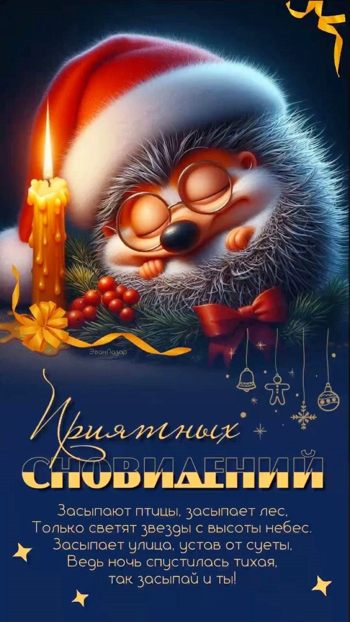 Новогодний ежик спит