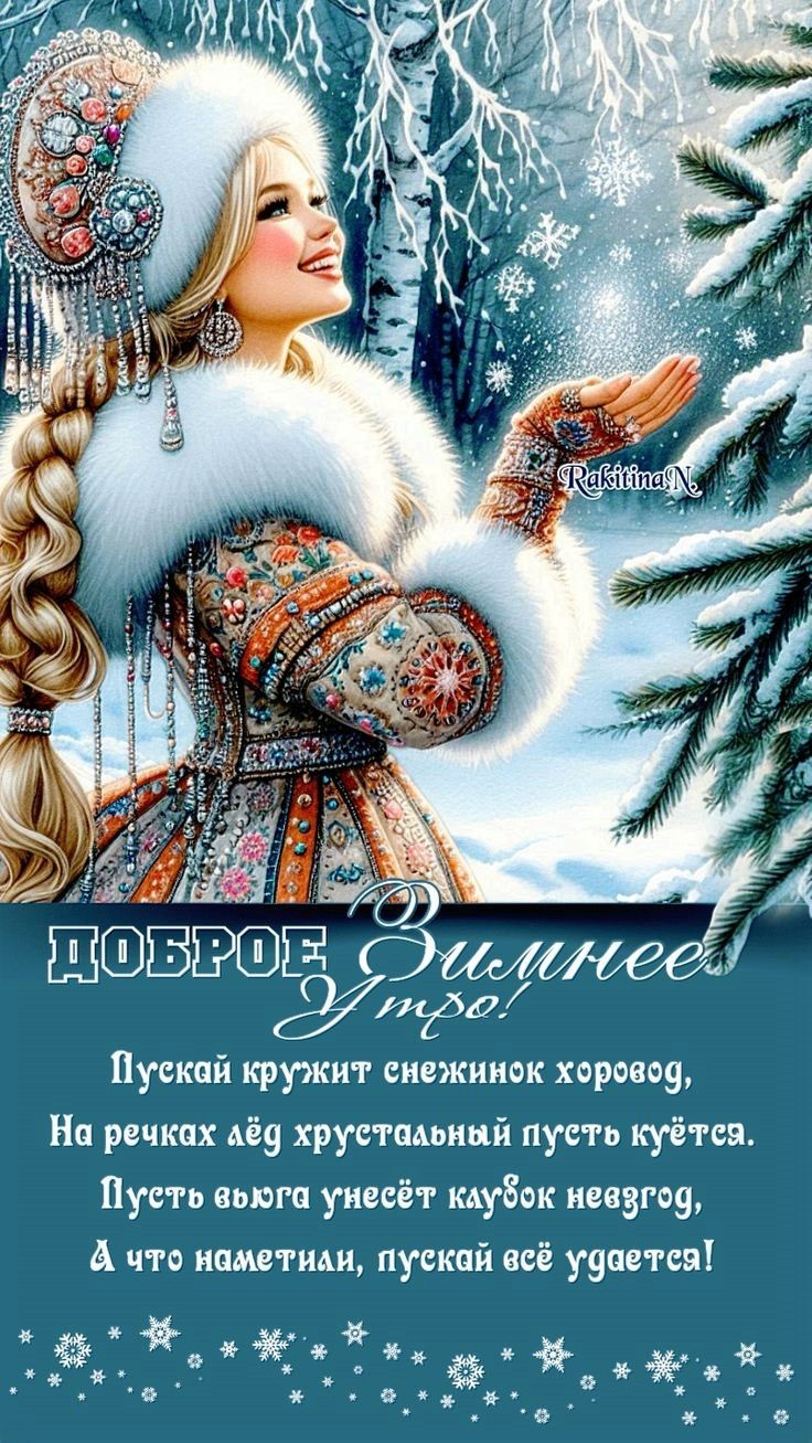 Красивая девушка в зимнем лесу