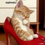 Открытка с котиком и мороженым доброе утро